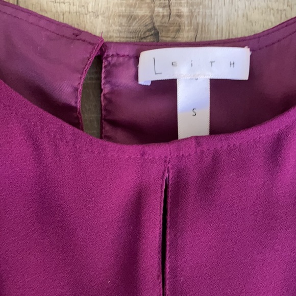 Leith Fit & Flare Dress High neck Halter Sleeveless Purple MINI sz S - | Plum - Picture 7 of 7